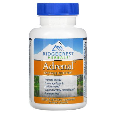Підтримка наднирників RidgeCrest Herbals (Adrenal Fatigue Fighter) 60 капсул
