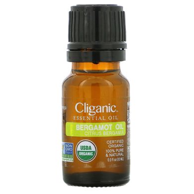 Cliganic, 100% чиста рідка ефірна олія, бергамот, 10 мл (0,35 мл)