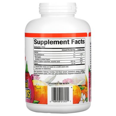 Вітамін С, 500 мг зі смаком персика, маракуї і манго, Natural Factors, 180 жувальних таблеток