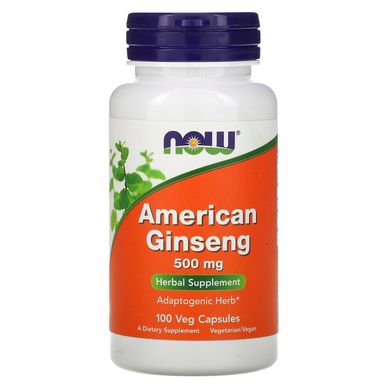 Американський женьшень Now Foods (American Ginseng) 500 мг 100 капсул