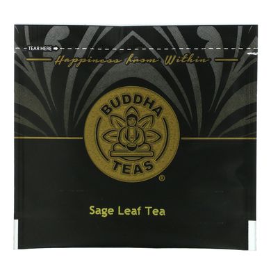 Buddha Teas, Органический травяной чай, лист шалфея, 18 чайных пакетиков, 0,83 унции (24 г) купить в Киеве и Украине