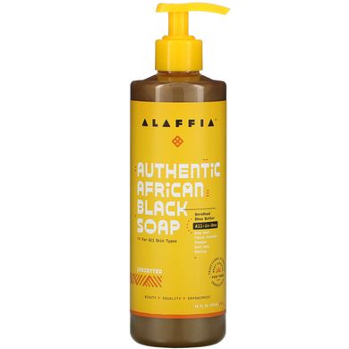 Африканське чорне мило без запаху Alaffia (African Black Soap) 476 мл