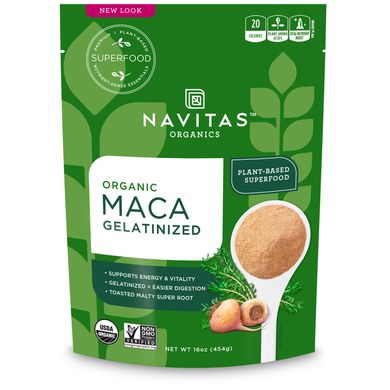 Органічний желатинізований препарат маки Navitas Organics (Organic Maca Gelatinized) 454 г