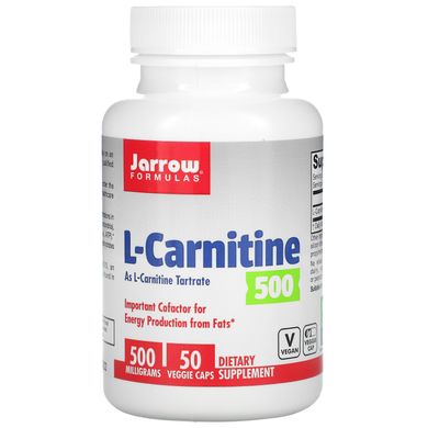 L-Карнітин 500 Jarrow Formulas (L-Carnitine) 500 мг 50 капсул