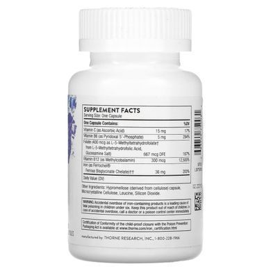 Залізо з кофакторами Thorne Research (Ferrasorb) 60 капсул