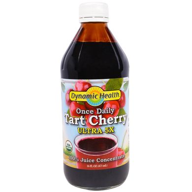 Один раз в день Tart Cherry, Ultra5X, 100% концентрат соку, Once Daily Tart Cherry, Ultra5X, 100% Juice Concentrate, Dynamic Health Laboratories, 473 мл