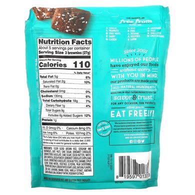 Enjoy Life Foods, Укуси шоколадного брауні, солона карамель, 4,76 унції (135 г)