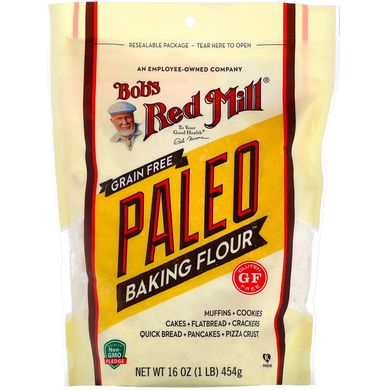 Пекарське борошно Paleo Free, без глютену, Bob's Red Mill, 16 унцій (454 г)