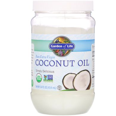 Необроблене кокосове масло холодного віджиму Garden of Life (Coconut Oil) 414 мл