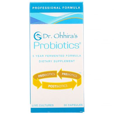 Пробіотики, Professional Formula Probiotics, Dr Ohhira's, 30 капсул