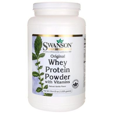 Оригінальний порошок сироваткового протеїну з вітамінами, Original Whey Protein Powder w / Vitamins, Swanson, 1,035 кг