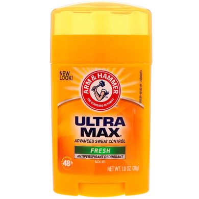 UltraMax, Твердий дезодорант-антіпреспіранта, свіжий, Arm &Hammer, 28 г
