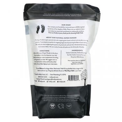 Пральний порошок, без запаху, Super Powder, Molly's Suds, 60 завантажень, 1,7 кг