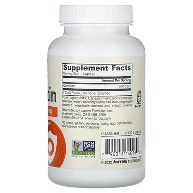 Кверцетин Jarrow Formulas (Quercetin) 500 мг 100 овощных капсул купить в Киеве и Украине