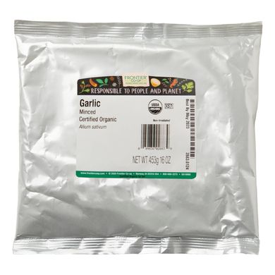 Часник подрібнений органік Frontier Natural Products (Minced Garlic) 453 г