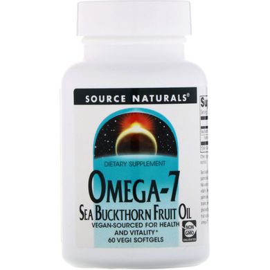 Омега 7 обліпиха Source Naturals (Omega-7 Seabuckthorn Oil) 60 капсул
