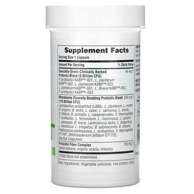 Probiotics for Digestion Natures Plus (GI Natural Probiotic Mega) 120 Billion CFU 30 Capsules