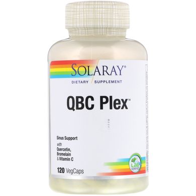 QBC Plex - комплекс кверцетину, бромелайну і вітаміну С, Solaray, 120 вегетаріанських капсул