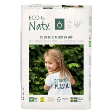 Органічні підгузники ECO BY NATY Diapers 6 Extra Large розмір 6 16+ кг 17 шт