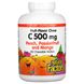 Витамин С, 500 мг со вкусом персика, маракуйи и манго, Natural Factors, 180 жевательных таблеток фото