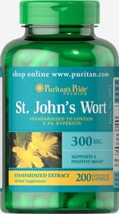 Стандартизований екстракт звіробою, St John's Wort Standardized Extract, Puritan's Pride, 300 мг, 200 капсул