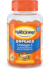 Омега-3 та Мультивітаміни для дітей Haliborange (Kids Omega-3 & Multivitamin) 60 жувальних цукерок