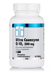 Коензим Q10 Douglas Laboratories (Ultra Coenzyme Q-10) 200 мг 60 жувальних таблеток