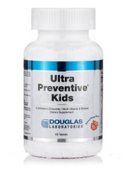 Дитячий мультивітамін натуральний апельсиновий смак Douglas Laboratories (Ultra Preventive Kids Natural Orange Flavor) 60 жувальних таблеток