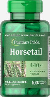 Бунчук, Horsetail, Puritan's Pride, 440 мг, 100 капсул