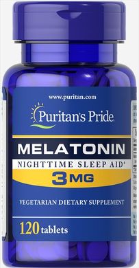 Мелатонін Puritan's Pride (Melatonin) 3 мг 120 таблеток