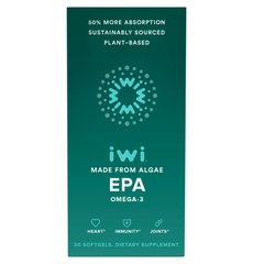 iWi, Омега-3 EPA, на основі водоростей, 30 м'яких таблеток