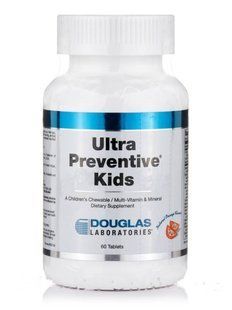 Childrens Multivitamins Natural Orange Flavor Douglas Laboratories (Ultra Preventive Kids Natural Orange Flavor) 60 chewable tablets