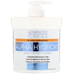 5-в-1 терапевтичний крем, Alpha Hydroxy, 5-in-1 Therapy Cream, Advanced Clinicals, 454 г