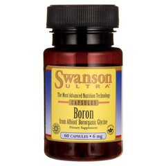 Бор від Albion Bororganic Glycine , Boron from Albion Bororganic Glycine, Swanson, 6 мг 60 капсул