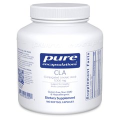 КЛК (кон'югована лінолева кислота) Pure Encapsulations CLA (Conjugated Linoleic Acid) 1000 мг 180 капсул