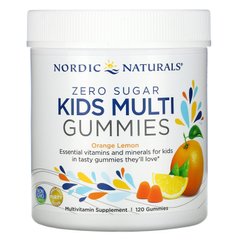 Мультивітаміни для дітей без цукру апельсин / лимон Nordic Naturals (Kids Multi Gummies) 120 жувальних цукерок