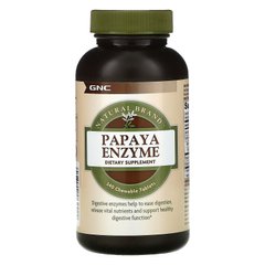 GNC, Natural Brand, ферменти папайї, 240 жувальних таблеток
