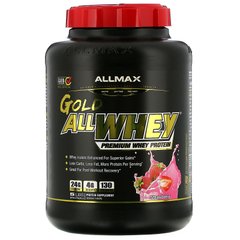 AllWhey Gold, 100% сывороточный протеин + Premium изолят сывороточного протеина, клубника, ALLMAX Nutrition, 2,27 кг купить в Киеве и Украине
