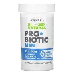 Пробиотики для мужчин GI Nature's Plus (Probiotic 60 млрд КОЕ) 60 млрд КОЕ 30 капсул купить в Киеве и Украине