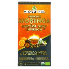 Miracle Tree, Organic Moringa Superfood Energy Infusion, чай из органической моринги с апельсином и маракуйей, 16 пакетиков, 28,8 г (1,01 унции) купить в Киеве и Украине