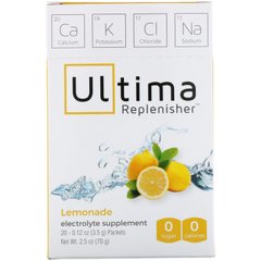 порошок электролитов со вкусом лимонада, Ultima Replenisher, 20 пакетиков, 0,12 унций (3,5 г) купить в Киеве и Украине