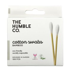 The Humble Co., Бамбукові ватяні палички, білі, 100 тампонів