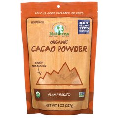 Органічний какао-порошок, Organic Cacao Powder Pouch, Natierra, 227 г