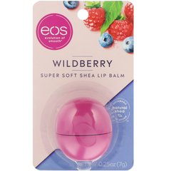 Супер м'який бальзам для губ ши, лісова ягода, Super Soft Shea Lip Balm, Wildberry, EOS, 7 г