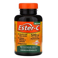Эстер-C, American Health, 500 мг с цитрусовыми биофлавоноидами, 225 растительные таблетки купить в Киеве и Украине