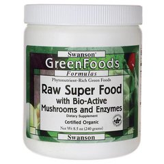 Сертифицированное органическое сырье Супер Еда, Certified Organic Raw Super Food, Swanson, 240 грам купить в Киеве и Украине