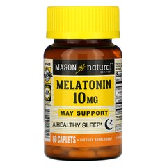 Мелатонін, Melatonin, Mason Natural, 10 мг, 60 капсул