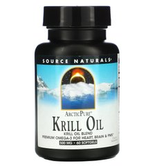 Масло криля арктический Source Naturals (Krill Oil) 500 мг 60 капсул купить в Киеве и Украине
