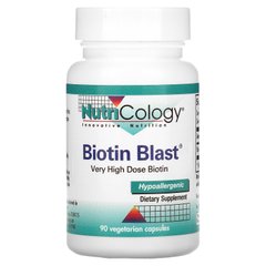 Біотин, Biotin Blast, Nutricology, 90 вегетаріанських капсул