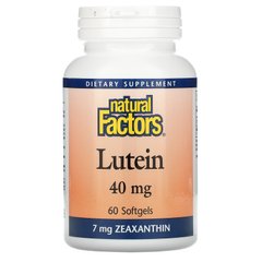 Лютеин Natural Factors (Lutein) 40 мг 60 капсул купить в Киеве и Украине